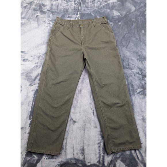 Carhartt Other - Carhartt Pants Mens 36X30 Carpenter Work Cargo Hammer Loop Relaxed Faded Green
